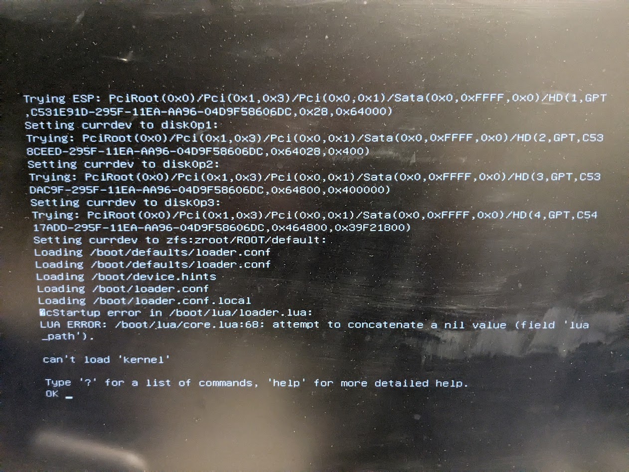 boot error